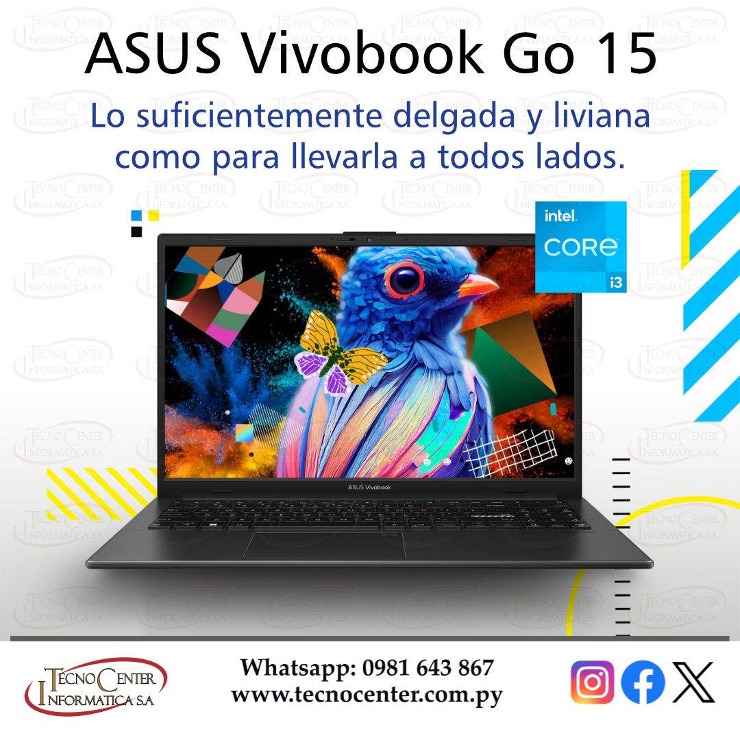 Notebook Asus Vivobook Go 15 Intel Core i3